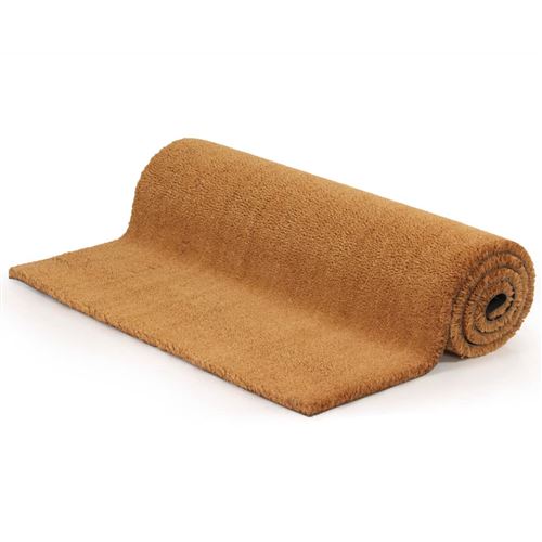 vidaXL Paillasson Fibre de coco 17 mm 100 x 200 cm Naturel