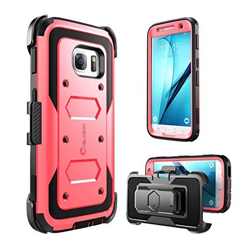 i-Blason Coque Samsung Galaxy S7, [Série Armorbox] Coque Intégrale Antichoc avec Protecteur d'écran Intégré et Clip de Ceinture pour Samsung Galaxy S7 2016, Rose