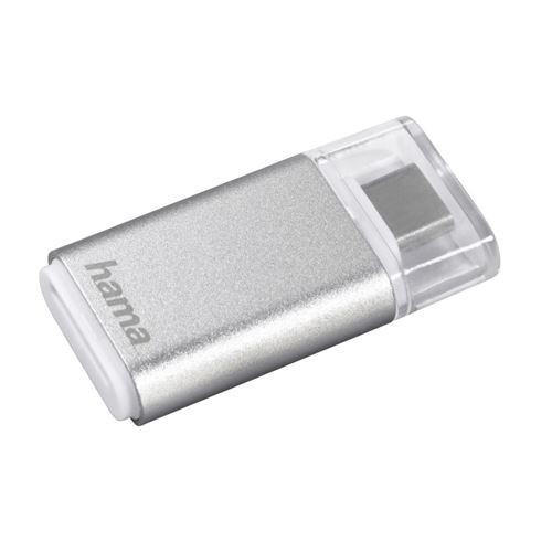 Hama Lecteur de carte USB 3.1-Type-C-OTG MicroSD Silver