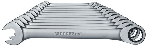 Gedore RED 3300850 Combination Ratchet Wrench Set 12 Pieces 8-19 mm