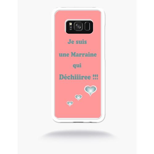 Coque Marraine Vieux Rose Et Bleu Compatible Samsung S8 Bord Transparent