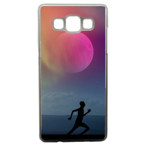Coque Silhouette Joggeur Fitness Lune Compatible Samsung Galaxy A5 Transparent