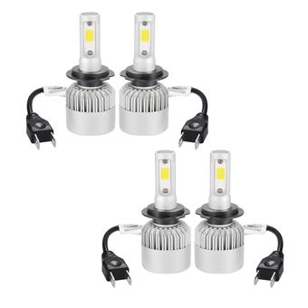 2 Paires Cree Led Phare De Voiture H7 Ampoule Halogene Integre