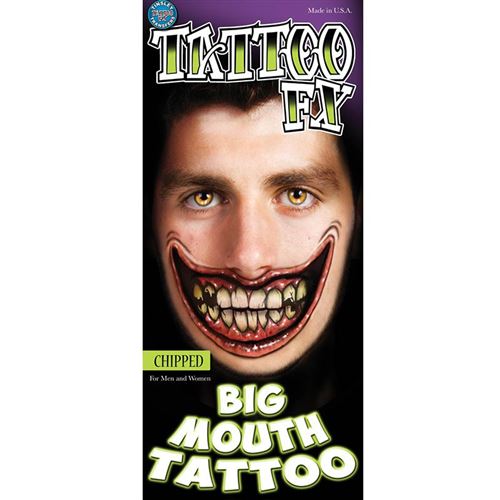 tatouage sourire géant ébréché