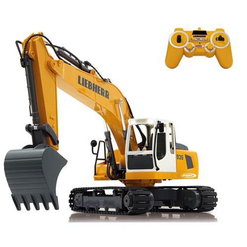 Jamara JAM-405060 RC Pelle Liebherr 2,4 Ghz + Son + Commande de l'éclairage 1:20 Jaune