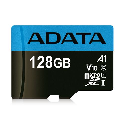 ADATA Premier - Carte mémoire flash (adaptateur microSDXC vers SD inclus(e)) - 128 Go - UHS Class 1 / Class10 - microSDXC UHS-I - pour les particuliers