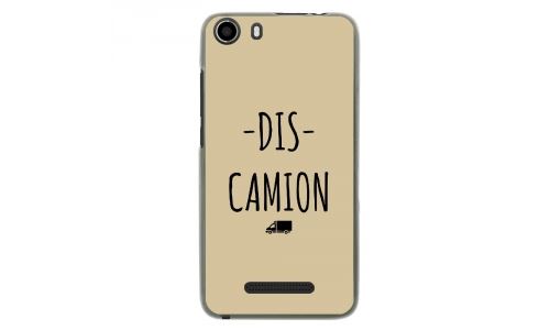 Coque souple pour Wiko Lenny 2 avec impression Motifs Dis Camion taupe