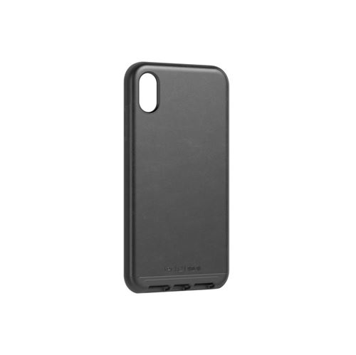 Tech21 Evo Luxe - Achterzijde behuizing voor mobiele telefoon - namaakleer - zwart leer - voor Apple iPhone XS Max