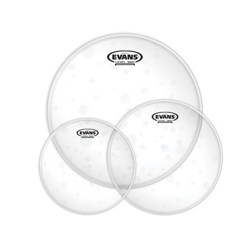 Evans ETP-HYDGL-R - Packs de peaux de toms transparentes Hydraulic, Rock (10'', 12'' et 16'')