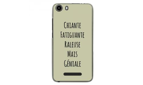 Coque souple pour Wiko Lenny 2 avec impression Motifs Chiante mais Géniale vert