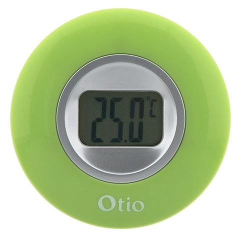 Otio thermomètre d'intérieur avec écran LCD 77 mm vert