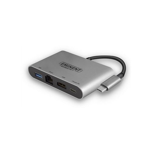 Adaptateur USB C vers HDMI/LAN/USB Ewent AB7872 11,5 cm Gris