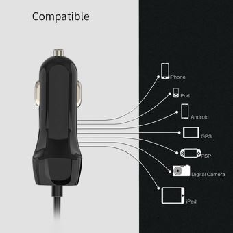 Chargeur Voiture 3 Ports 5,1A Net Solutions Noir Allume Cigare USB