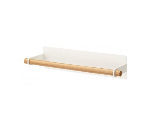 Dérouleur Essuie Tout Mural Magnétique Bois et Métal Blanc
