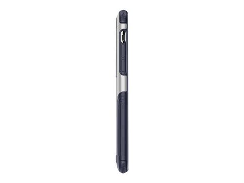 Spigen Hybrid Armor - Achterzijde behuizing voor mobiele telefoon - polycarbonaat, thermoplastic polyurethaan (TPU) - satijnzilver - voor Apple iPhone X