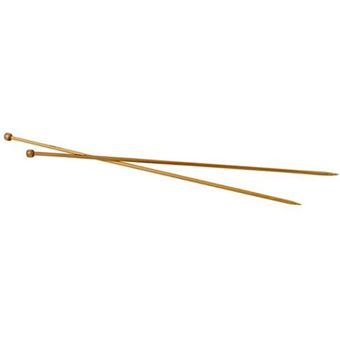 Prym Épingles à tricoter simples en bambou - 33 cm - 7 mm - Naturel - Taille unique