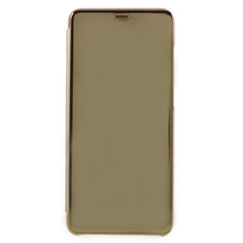 Etui en PU surface de rétroviseur fenêtre vue or pour votre Samsung Galaxy A9 (2018)/A9 Star Pro/A9s