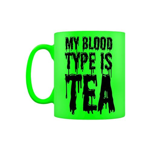 Grindstore - Tasse MY BLOOD TYPE IS TEA (Taille unique) (Vert) - UTGR840