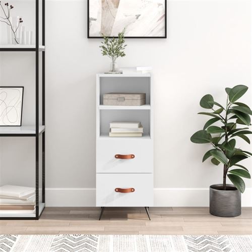 VIDAXL - Buffet - Blanc - 34,5x34x90 cm - Image 3