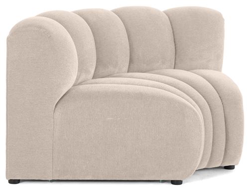 Non Communiqué Beige Debbie - Module D'angle Réversible En Tissu Texturé