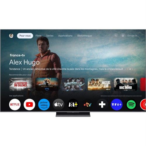 TV QD MiniLED TCL 75C81K 75 pouces 4K UHD Dolby Vision Google TV