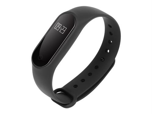 TrendGeek TG-HR1 - Suivi d'activités avec bande - TPU - noir - taille du poignet : 165-220 mm - affichage 0.42 - monochrome - Bluetooth - 18 g