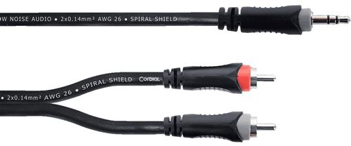 Non Communiqué Cordial Câble Y Bretelle Mini-Jack Stéréo / 2 Rca 3 M