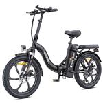 Vélo électrique Pliable Hillmiles MilePort 1 Autonomie 60km Moteur 250W Batterie 36V13Ah Shimano 7 vitesses VTC Fat bike Noir