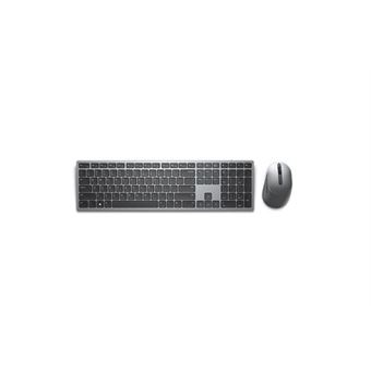 Dell Pro Plus Keyboard and Mouse KM7321W - Toetsenbord en muis set - draadloos - 2.4 GHz, Bluetooth 5.0 - AZERTY - Frans - titaniumgrijs - met 3 years NBD Advance Exchange - voor Precision 7560; XPS 13 9310, 15 9510 - 1