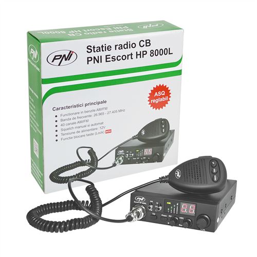 Radio CB PNI Escort HP 8000L avec ASQ réglable, 12V