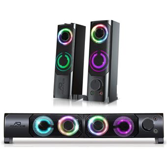 Enceintes - Barre de son - 2 en 1 - Lumineuse - RGB Rainbow - 6W - Advance - 1