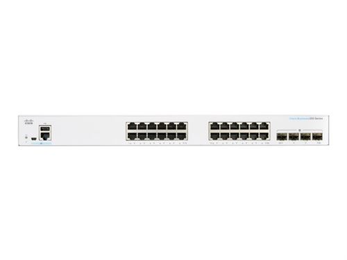 Cisco Business 250 Series CBS250-24T-4G - Commutateur - C3 - intelligent - 24 x 10/100/1000 + 4 x Gigabit SFP - Montable sur rack