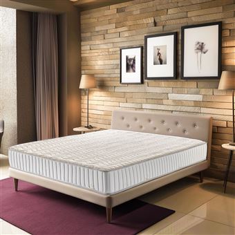 Matelas Orthopédique 140x190x22cm+Oreiller Mémoire-Ferme-Face Hiver Laine-Ame Poli Lattex Haute Densité-Hypoallergénique - 1