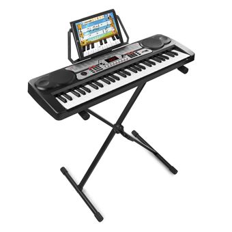 Clavier électronique 49 Touches Max Rhapsody49 - Avec Casque Et Stand, 300 Sons/rythmes - Pour Débutants, Enfants, Apprentissage Piano