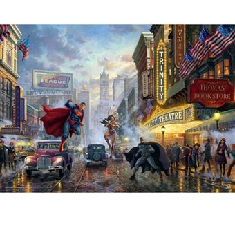 Puzzle 1000 pièces - Thomas Kinkade : Batman, Superman and Wonder Woman – The Trinity Schmidt - 1