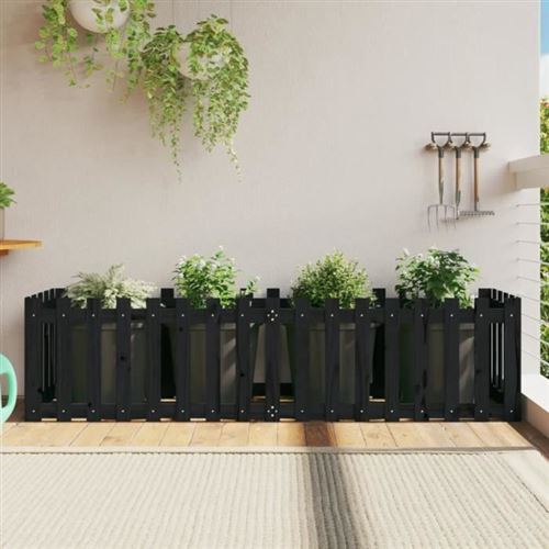 Non Communiqué Multicolore Vidaxl Lit Surélevé De Jardin Design De Clôture 200X50x50cm Pin Massif 832509