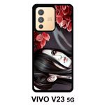 Coque My-Kase pour vivo V23 5G - manga geisha gothique - Silicone - Noir