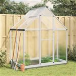 vidaXL Tuinkas met basisframe 169x114x202 cm aluminium zilverkleurig4005825