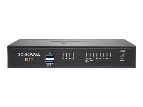SonicWall TZ370 - Advanced Edition - dispositif de sécurité - GigE - Programme SonicWALL Secure Upgrade Plus (3 ans d'option) - bureau