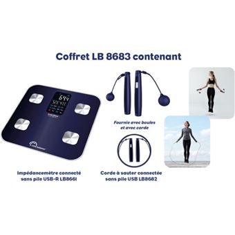 Balance Connectée Impédancemètre - Bluetooth, écran LCD - Pèse Jusqu'à 180 Kg - Oryxfight - Neuf