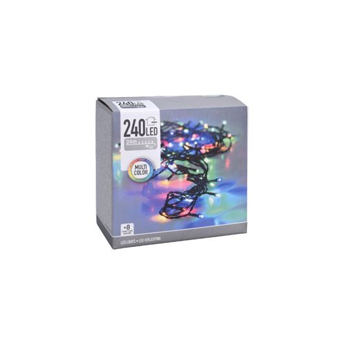 Guirlande scintillante EDM - esprit de Noël - multicolore - 240 ampoules LED - 24 m - 72087