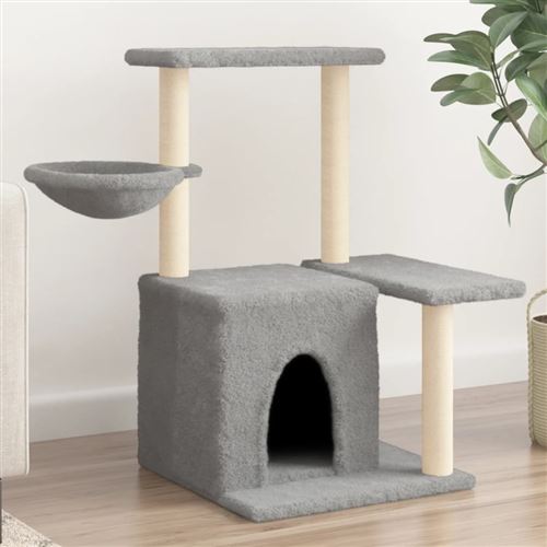 Meilleurs prix pour Arbre à chat avec griffoirs en sisal Gris clair 83 cm