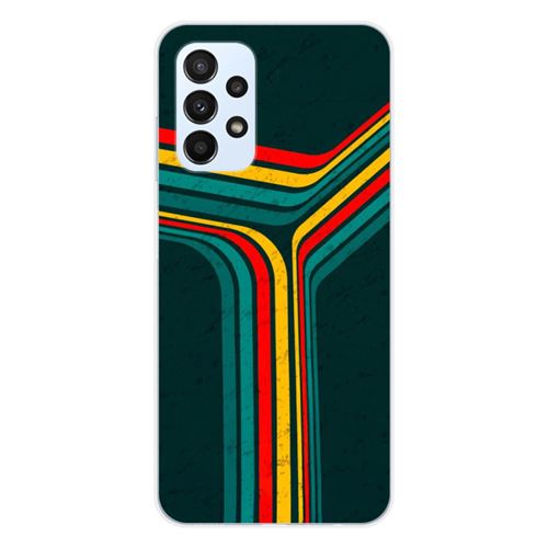 Coque en silicone imprimée compatible Samsung Galaxy A23 4G Galaxy A23 5G Retro lines
