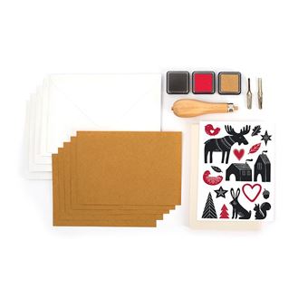 Kit linogravure hiver scandinave - Graine Créative