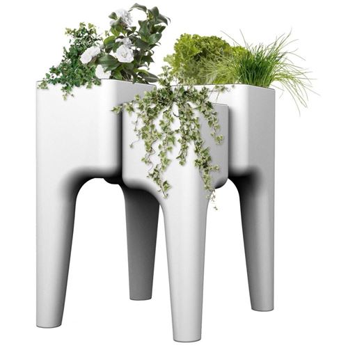 Hurbz - Jardinière design Kiga M blanc