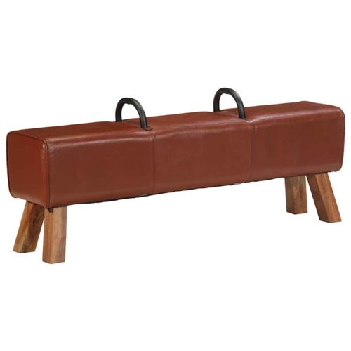 Banc cheval d arçon vintage Cuir véritable de chèvre
