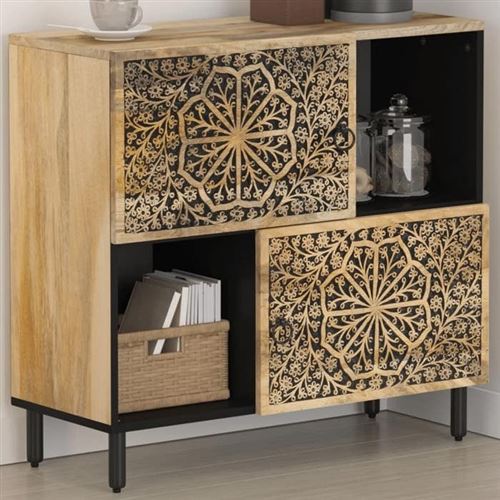 Vidaxl Armoire Latérale - Bois De Manguier - Image 3