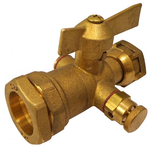 Quick Plomberie Robinet De Compteur À Compression Laiton 19 X 25 Pour Tube En Polyéthylène - Image 3