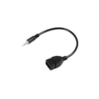 3.5mm mâle AUX audio prise jack vers USB 2.0 femelle convertisseur câble  cordon voiture MP3