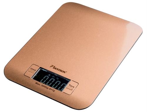 Bestron Balance électronique de cuisine AKS700CO 5 kg Cuivre